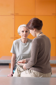 Doctor with patient